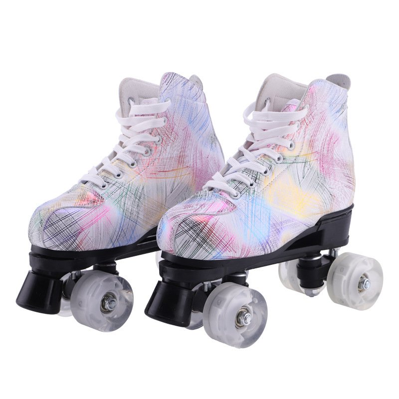 Symphony Feather Double Row Skates Adult Roller Skates Four Roller Skating Flash Skates – Bild 3