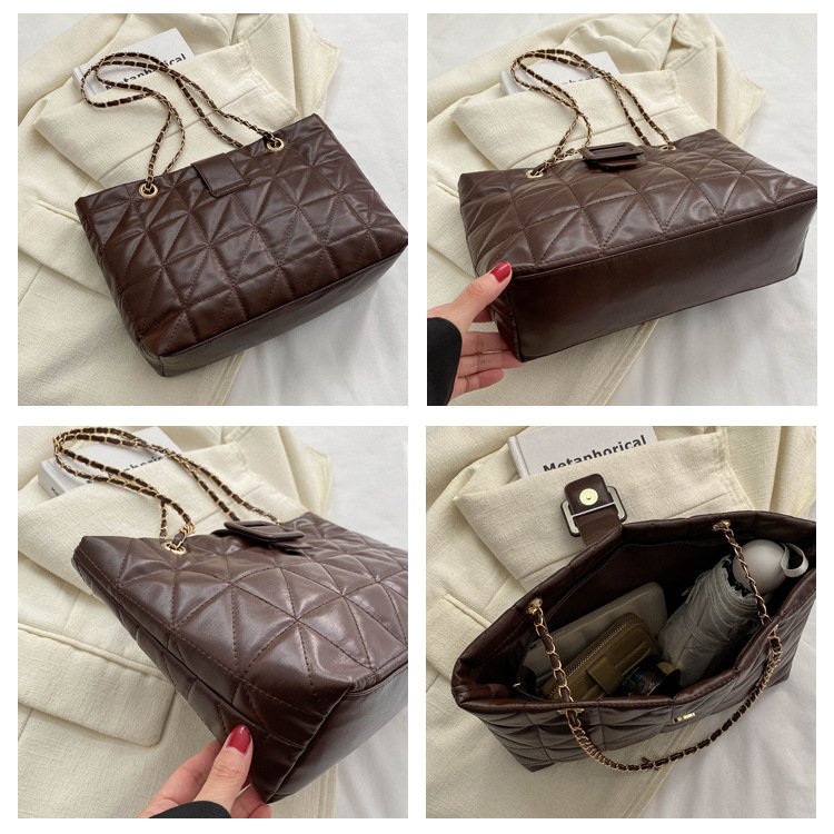 Women Shoulder Bags New Trendy Chic Chanel-style Rhombus Chain Bag – Bild 5