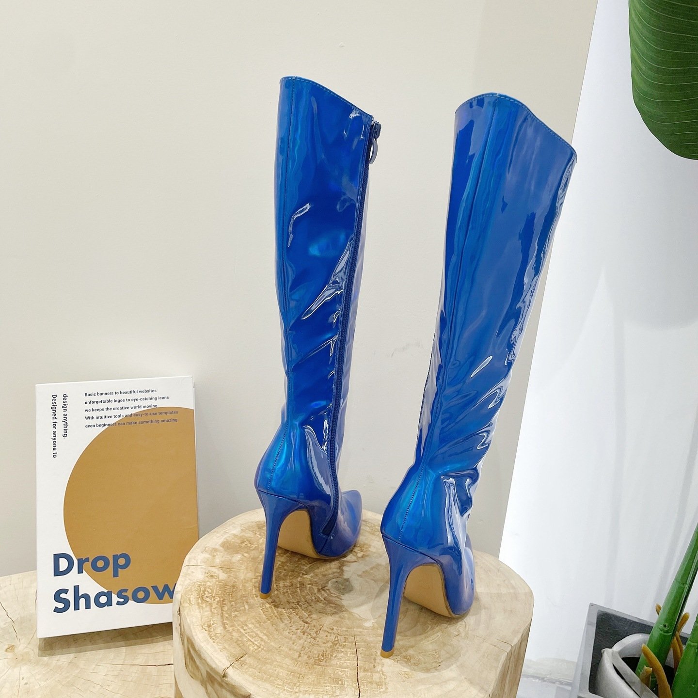 Women Pointed Thin Heel Super High Boots – Bild 2