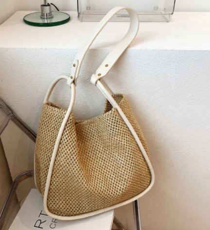 Personalized Contrast Color Summer Commuter Bag Shoulder Weave – Bild 9