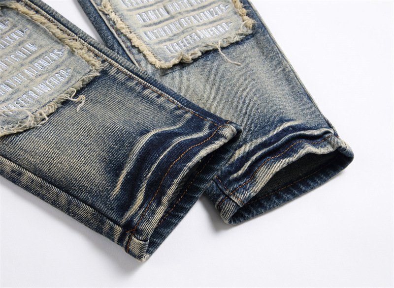 Jeans Patch Retro Blue Slim Fit Men – Bild 5
