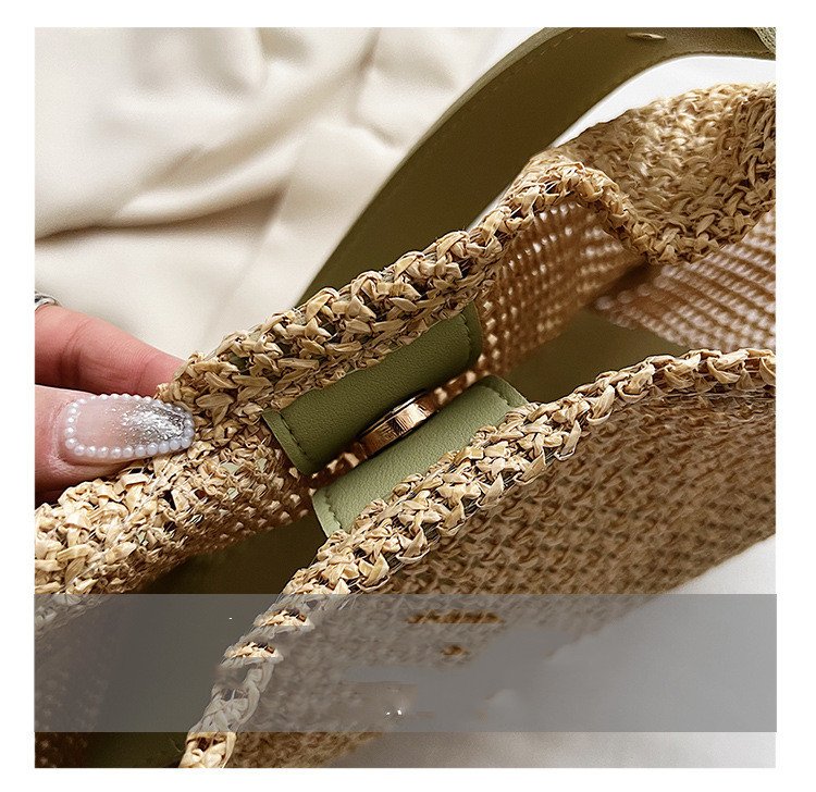 Personalized Contrast Color Summer Commuter Bag Shoulder Weave – Bild 4