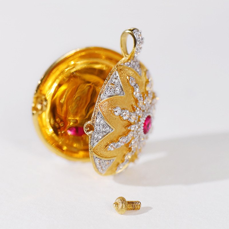 European American And Italian Craftsmanship Necklace Retro Palace Series – Bild 5