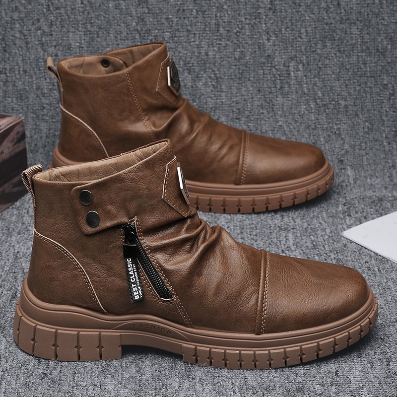 Men's High-top Martin Boots British Trend Tooling – Bild 6