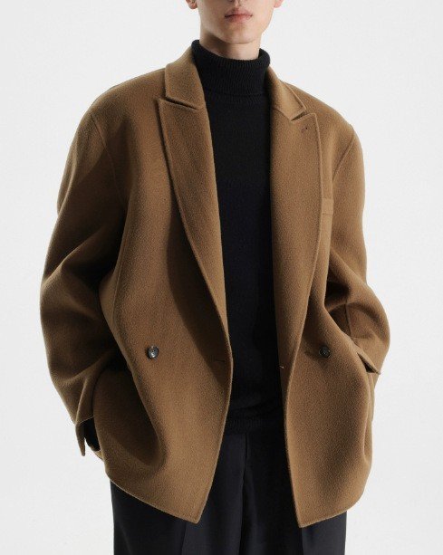 Gun Collar Double-faced Woolen Goods Woolen Suit Wool Coat For Men – Bild 7