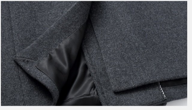 Men's woolen coat slim fit trench coat – Bild 3