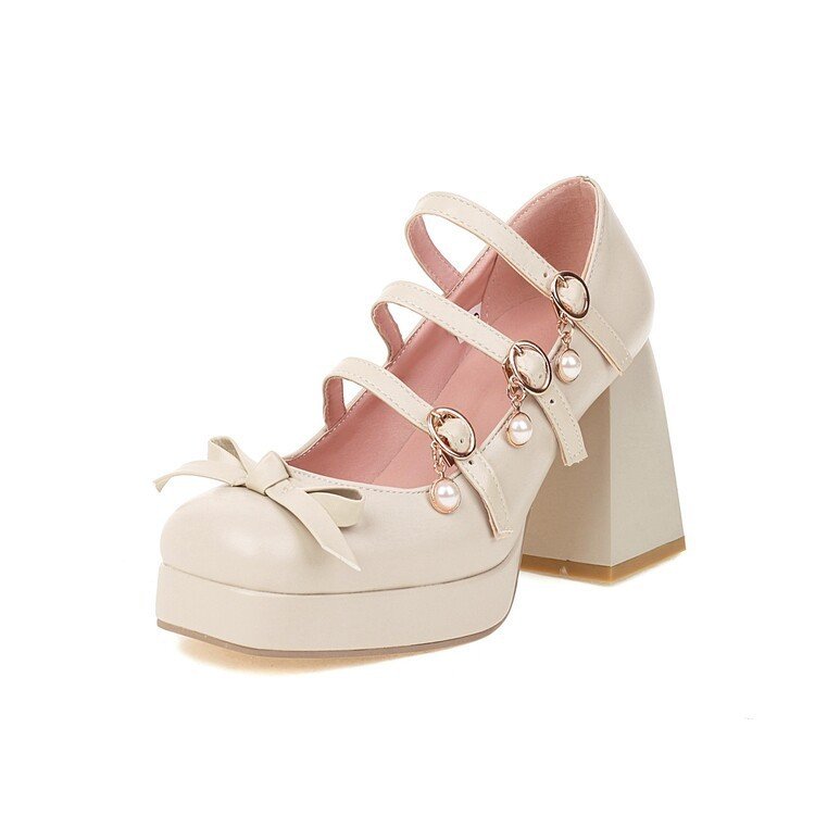 Cute Round Toe Single Shoe Bow Student Shoes – Bild 8