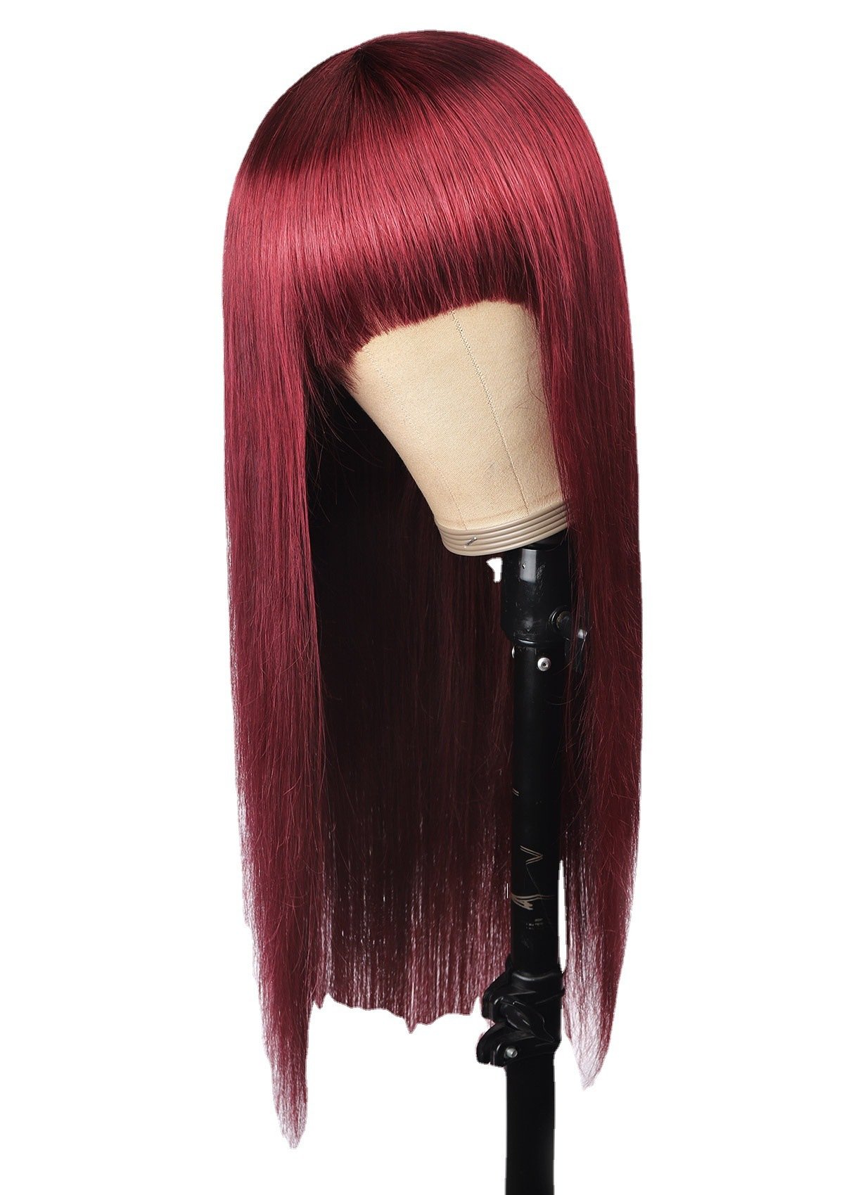 Qi Liuhai Real Hair Wig Straight Hair Headgear – Bild 5