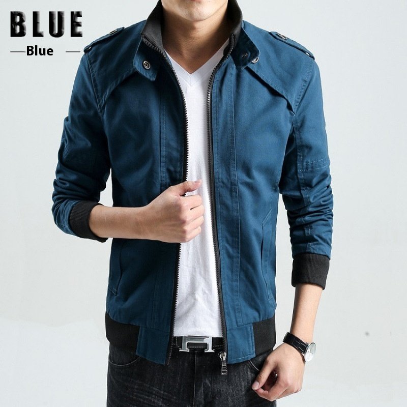 Men's Stand Collar Jacket Autumn And Winter Leisure Coat – Bild 2