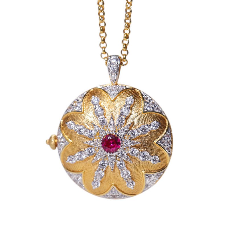 European American And Italian Craftsmanship Necklace Retro Palace Series – Bild 3