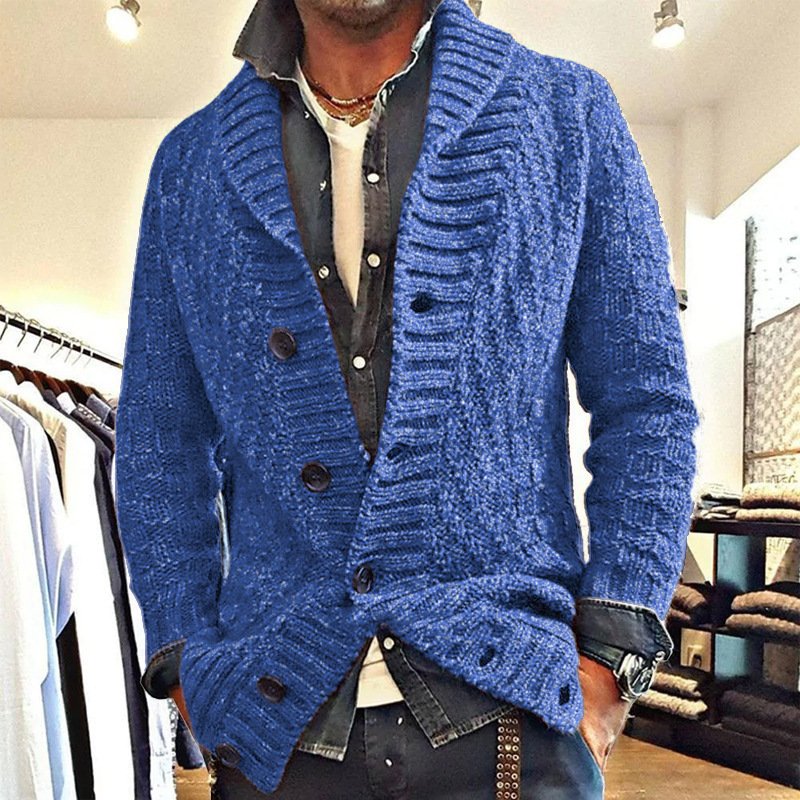 Polyester Men's Long-sleeved Thick Needle Sweater Sweater – Bild 2