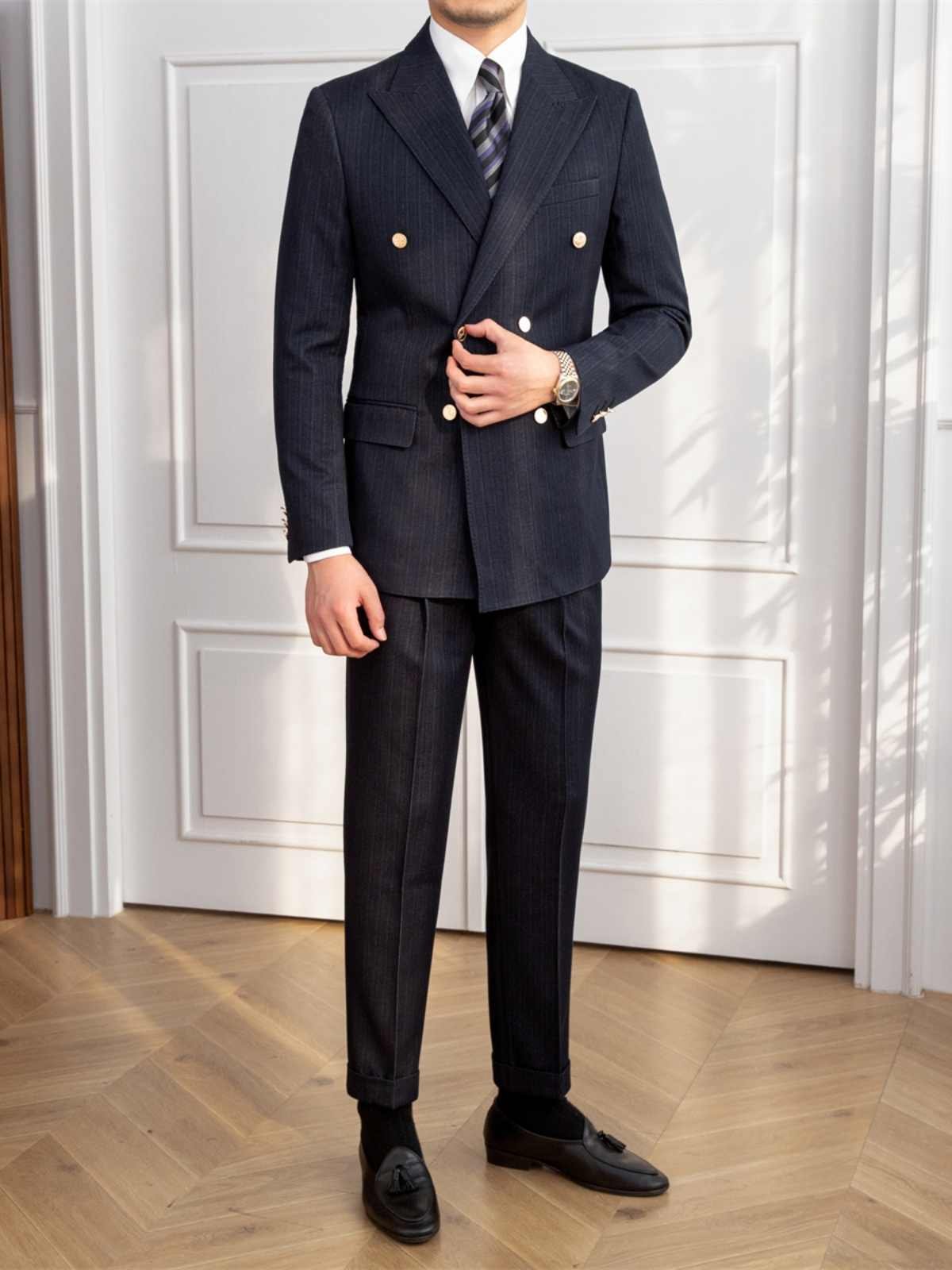 Autumn New Style Double Breasted Slim Fit Suit – Bild 2