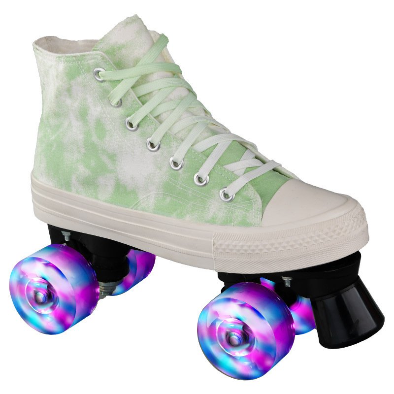 Camouflage Canvas Skates Double Row Four-wheeled Adult – Bild 2
