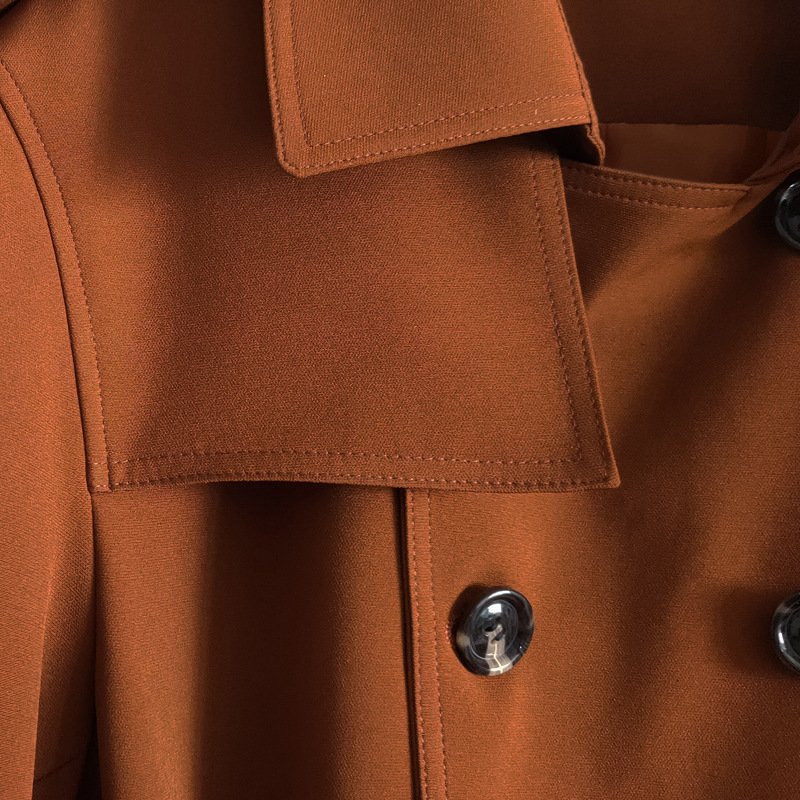 Men's Classic Double-breasted Trench Coat Long – Bild 3