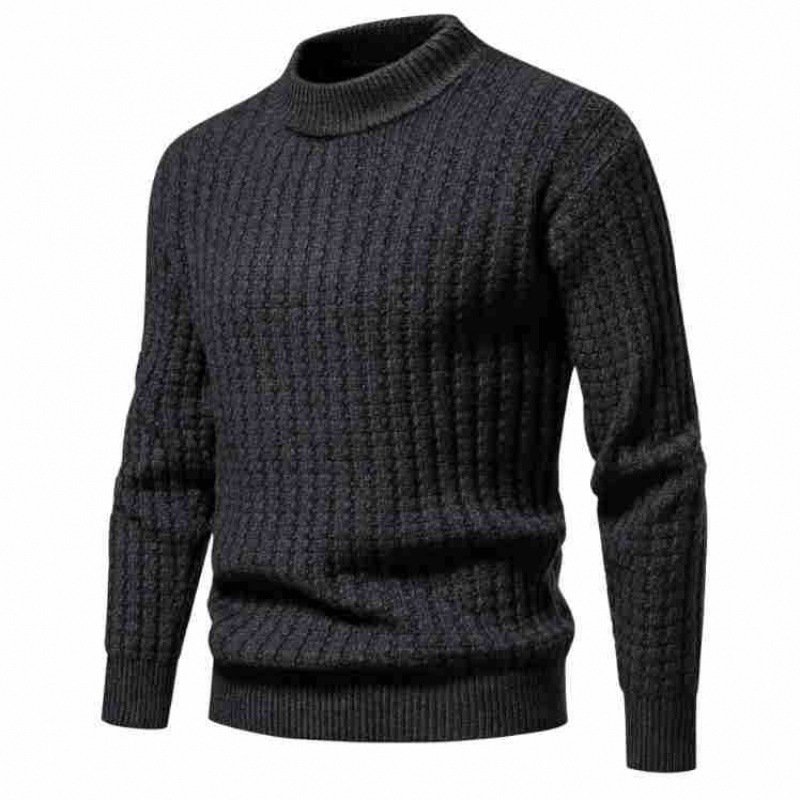 Autumn Men's Knitwear Solid Color Round Neck Fashion Sweater – Bild 4