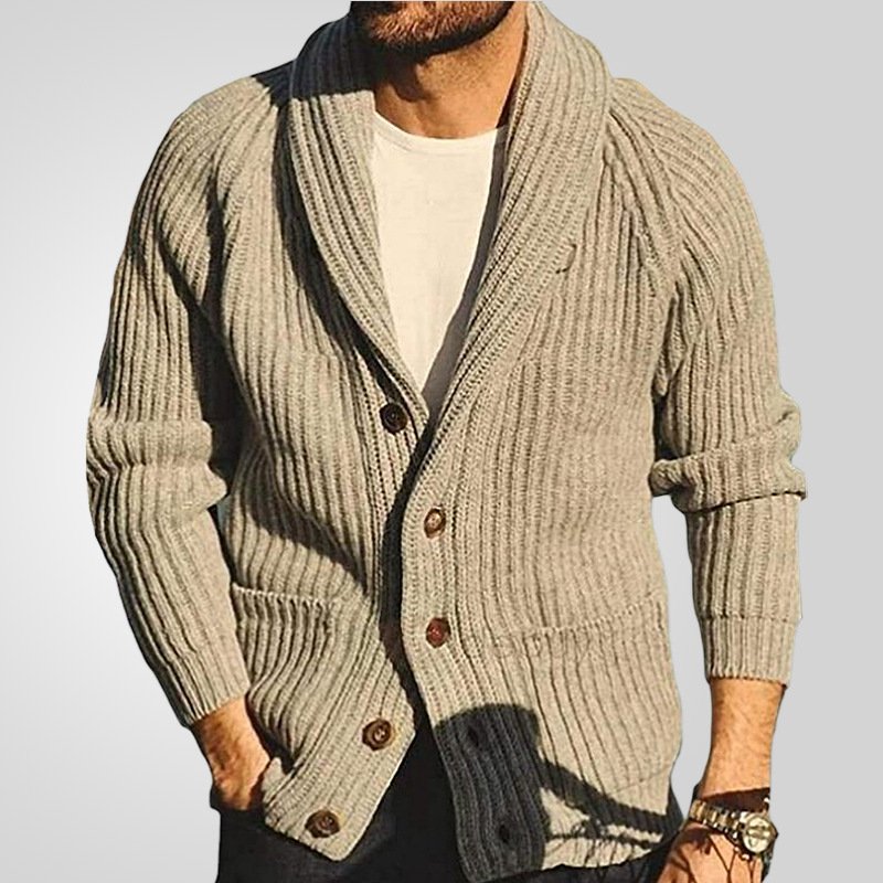 Men's Lapel Knitting Cardigan Fashion Button Sweater With Pockets Outwear Long Sleeve Top Spring Fall – Bild 5
