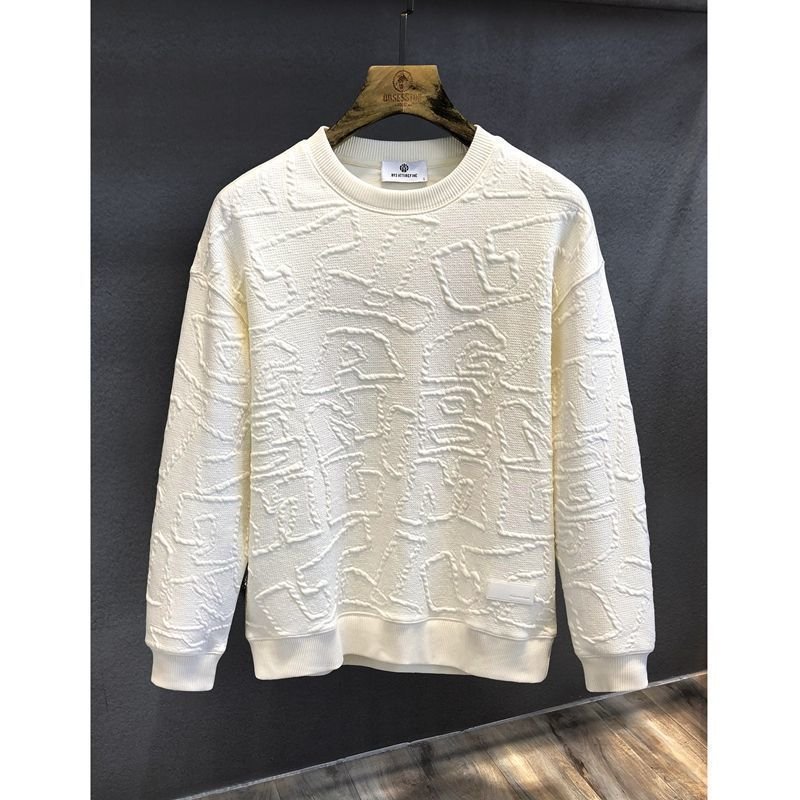 Texture Jacquard Heavy Round Neck Sweater Men's Autumn New – Bild 6