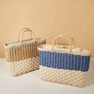 Fashionable Vegetable Basket Shoulder Braided Bag