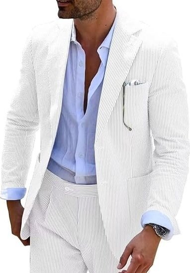 Men's Two-piece Suit Seersucker Summer – Bild 6