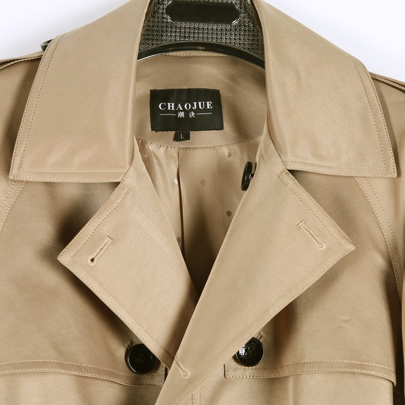 Men's Trench English Double-breasted Coat – Bild 3