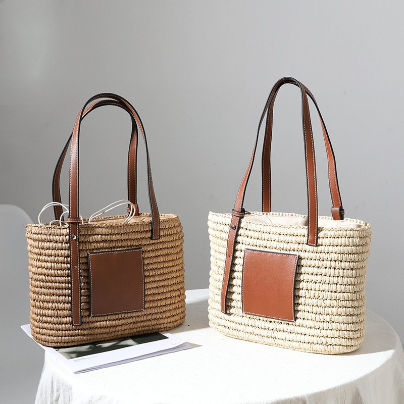 Women's Rattan Bag All-match Square Vegetable Basket – Bild 5