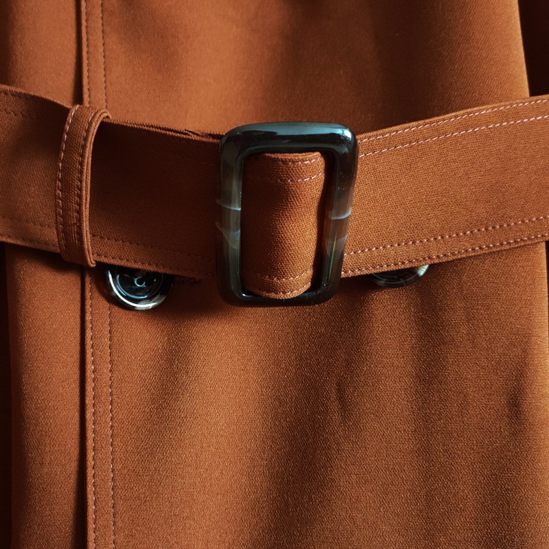 Men's Classic Double-breasted Trench Coat Long – Bild 6