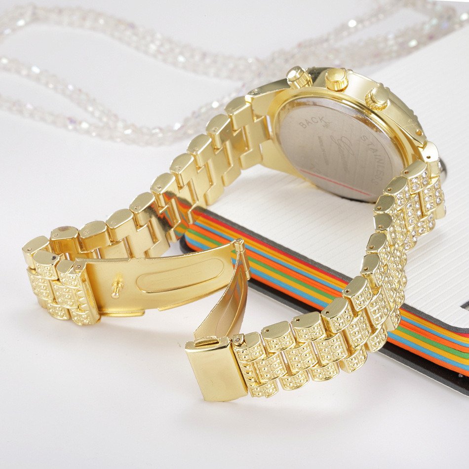 Women Crystal Quartz Analog Wrist Watch Fashion Stainless Steel Geneva Luxury Reloj Hombre Montre Femme Sport Watches – Bild 6