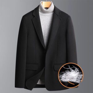 Men's Thickened Warm Double-sided Woolen Suit