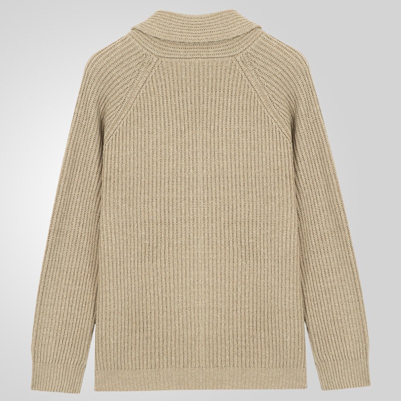 Men's Lapel Knitting Cardigan Fashion Button Sweater With Pockets Outwear Long Sleeve Top Spring Fall – Bild 3