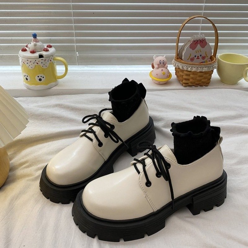 Women's Thick Bottom Increased By Genuine Leather Shoes – Bild 3