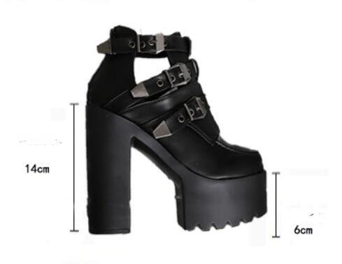 Spring Chunky Heel High Boots Shoes – Bild 3