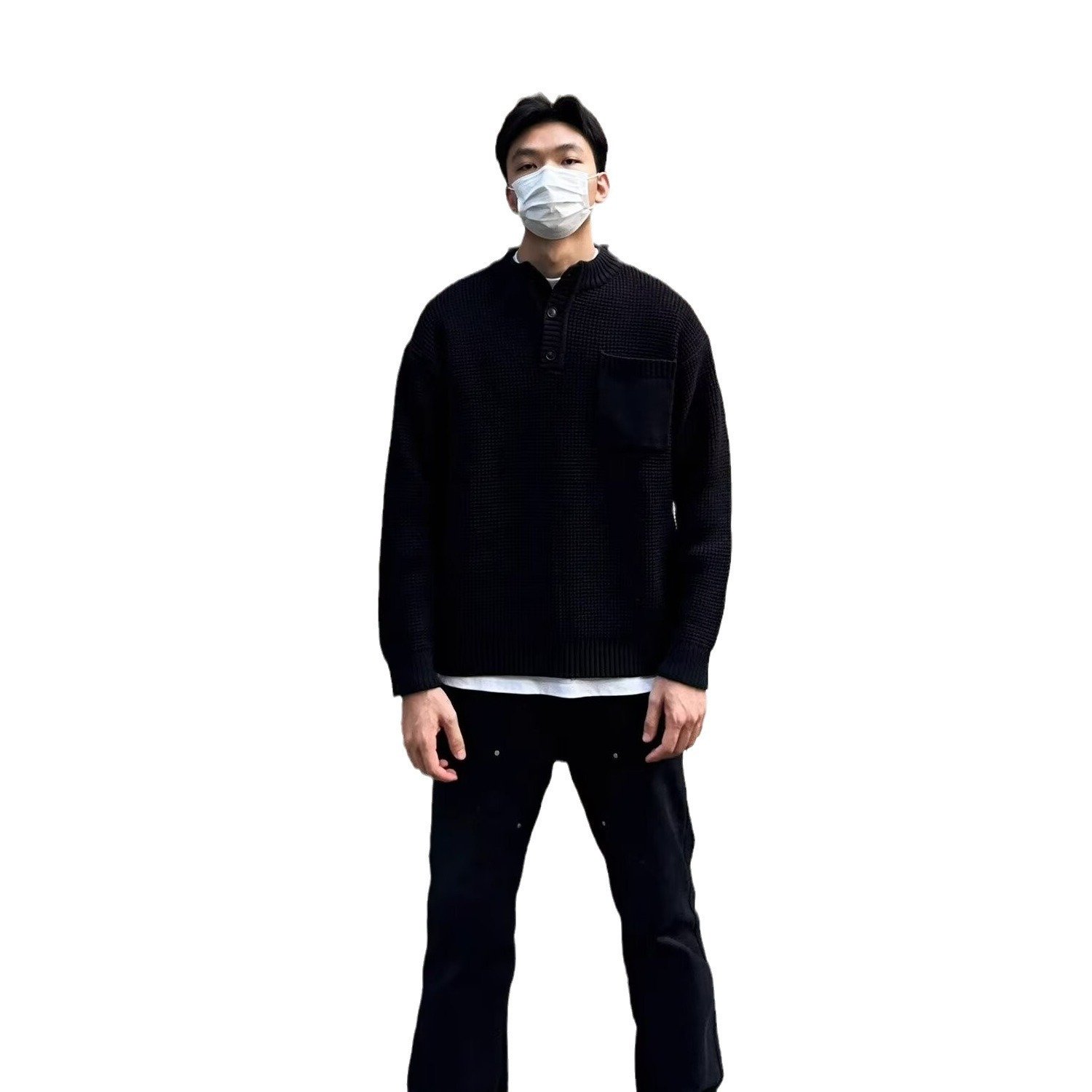 Sweater Men's Long-sleeved Knitted Top – Bild 5