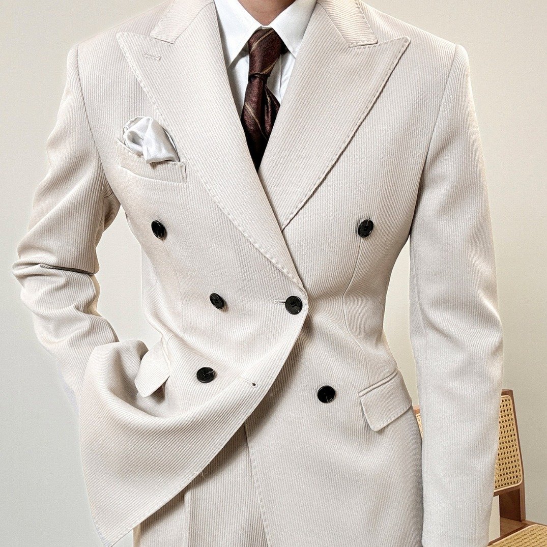 Spring Double Breasted Closure Collar Suit – Bild 3
