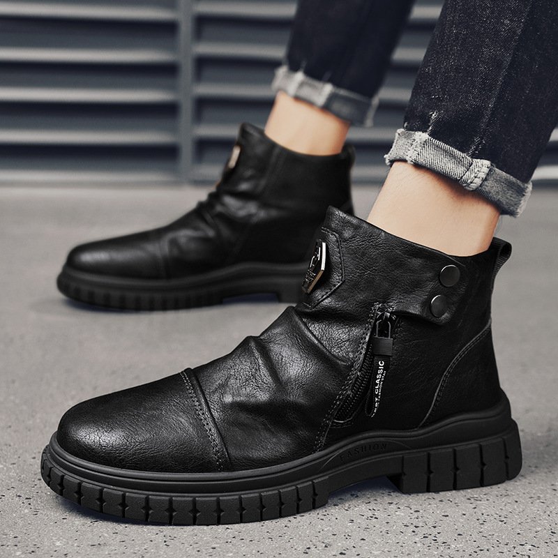 Men's High-top Martin Boots British Trend Tooling – Bild 7