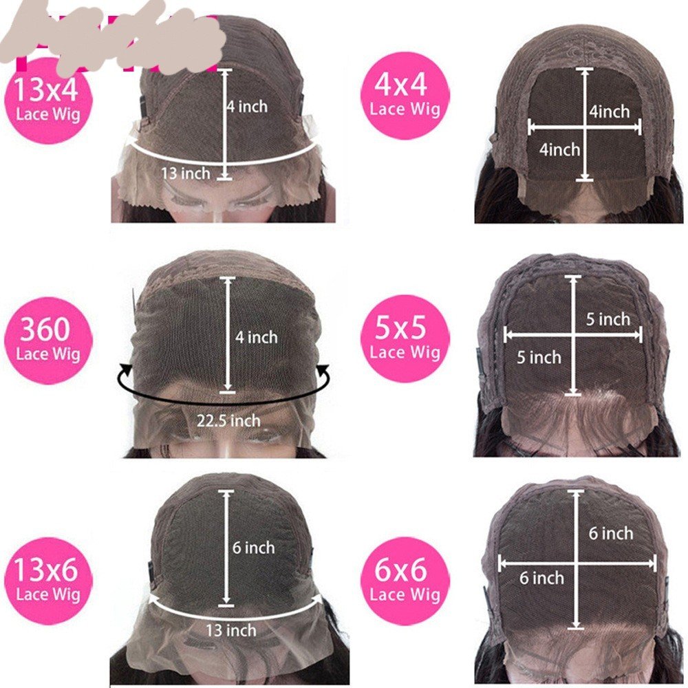 Real Human Hair Lace Wig Set Straight Hair Black Medium Length – Bild 4