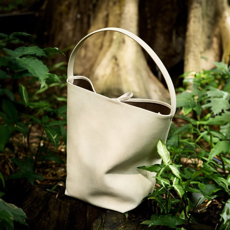 Idle Style Leather Large Capacity One-shoulder Bucket Bag – Bild 3