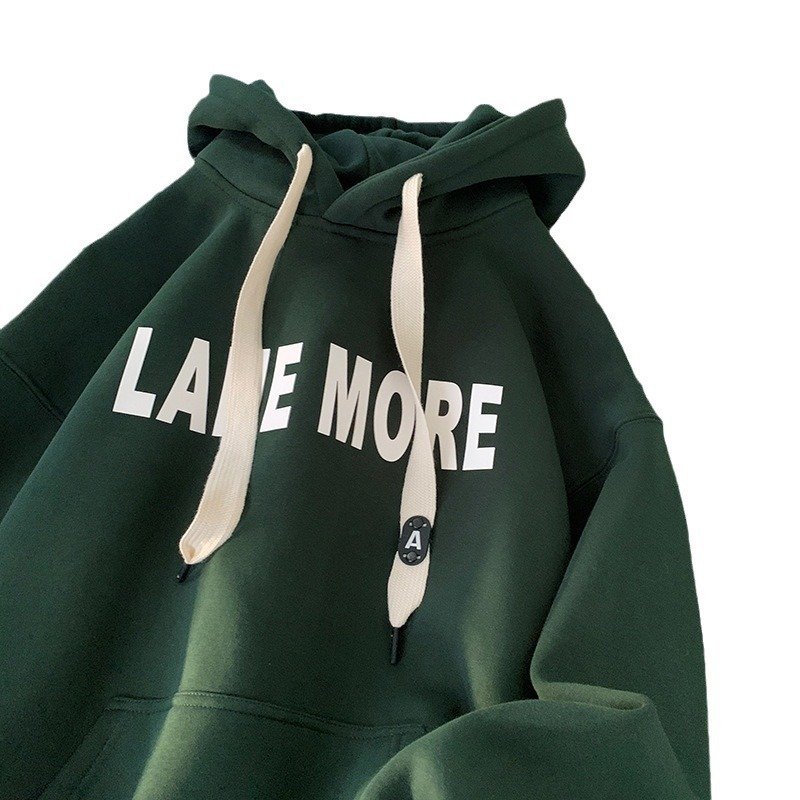 American-style Heavy Hooded Sweater Men's Fleece-lined Thickened – Bild 5