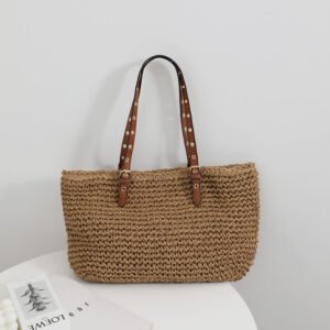 Women's Fashion Simple Large-capacity Handbag Woven Bag