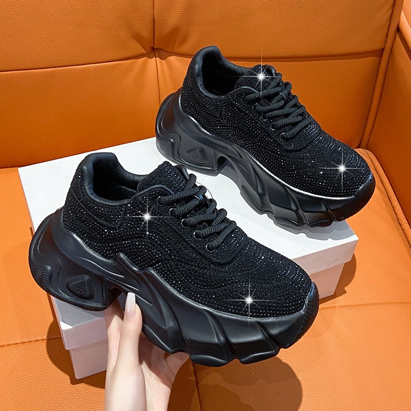 Spring And Autumn New Platform Heel Light Bottom Sports Style Height Increasing Women Shoes – Bild 8