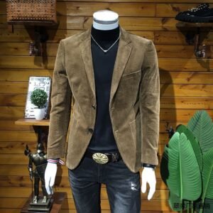 Corduroy Suit Men's Business Slim Fit Casual Small Suit
