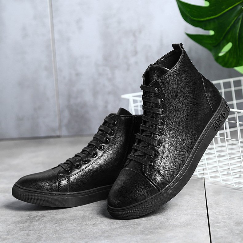 Men's Plus Size High Top Black Sneakers – Bild 8