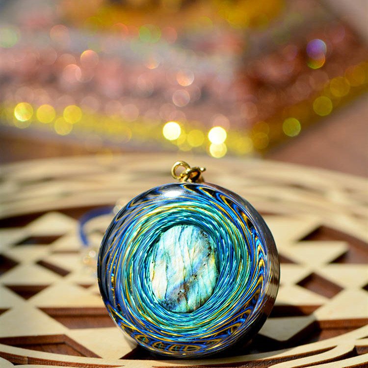 High Frequency Natural Crystal Pendant Votive Necklace – Bild 2