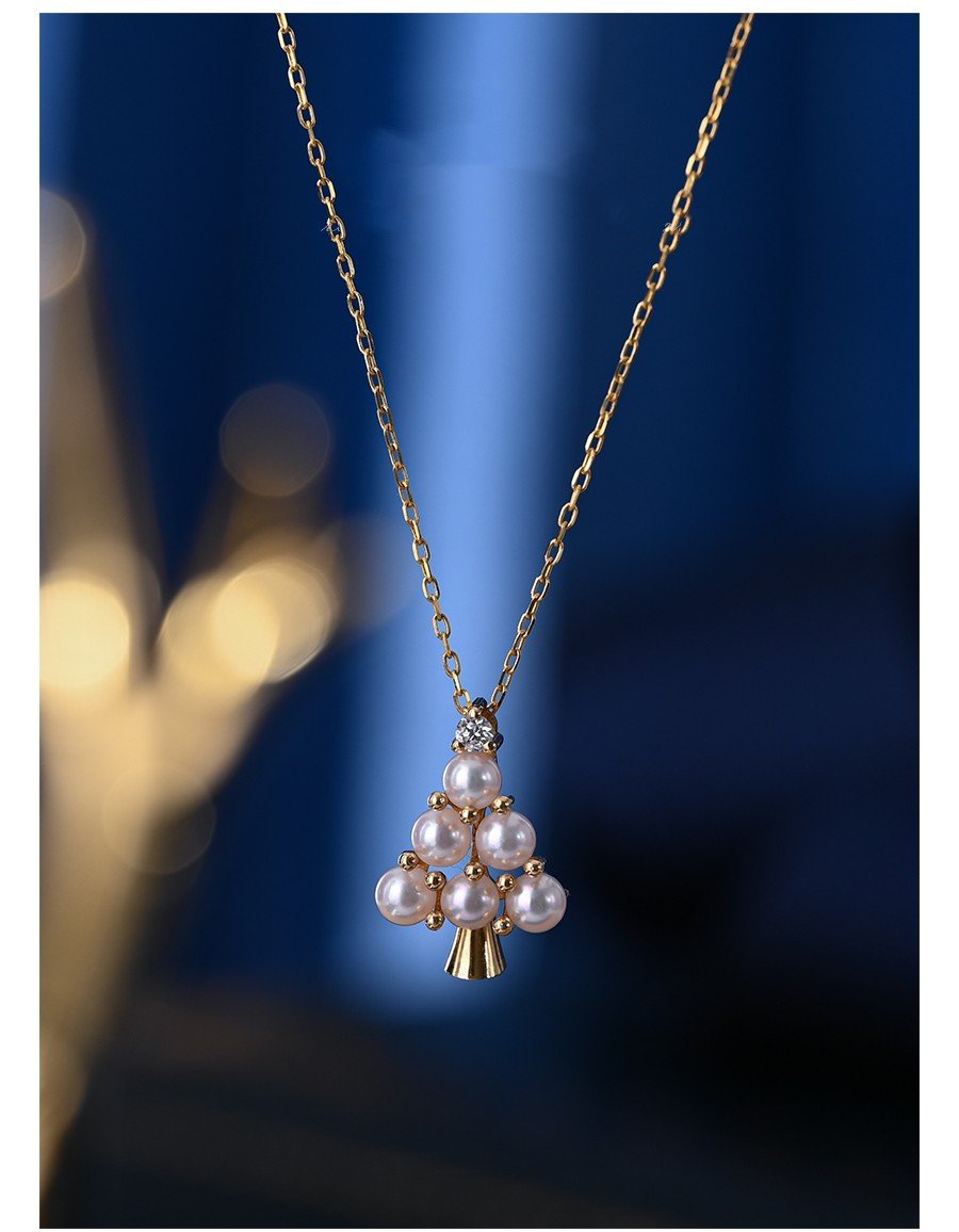 Sea Pearl Necklace Inlaid With Diamonds – Bild 2