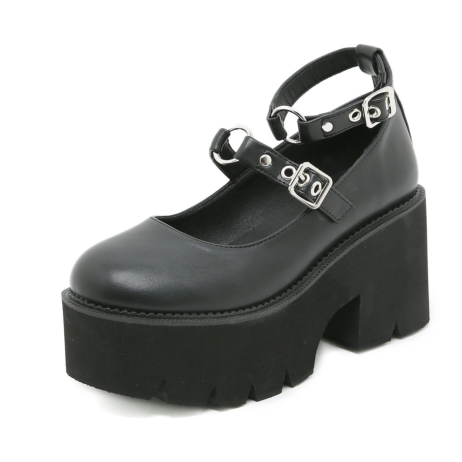 Buckle British Style Retro Platform Shoes – Bild 6