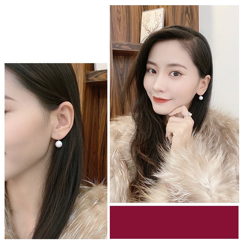 Bright Moonlight Freshwater Pearl Ear Hook – Bild 3