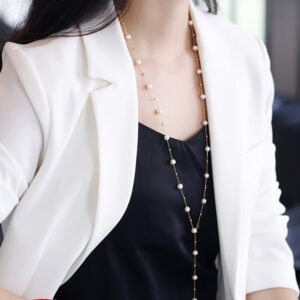 5.5-7.5mm Freshwater Pearl Gypsophila Necklace