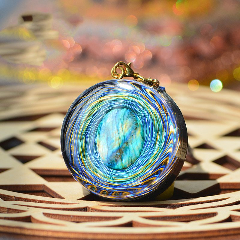 High Frequency Natural Crystal Pendant Votive Necklace – Bild 3