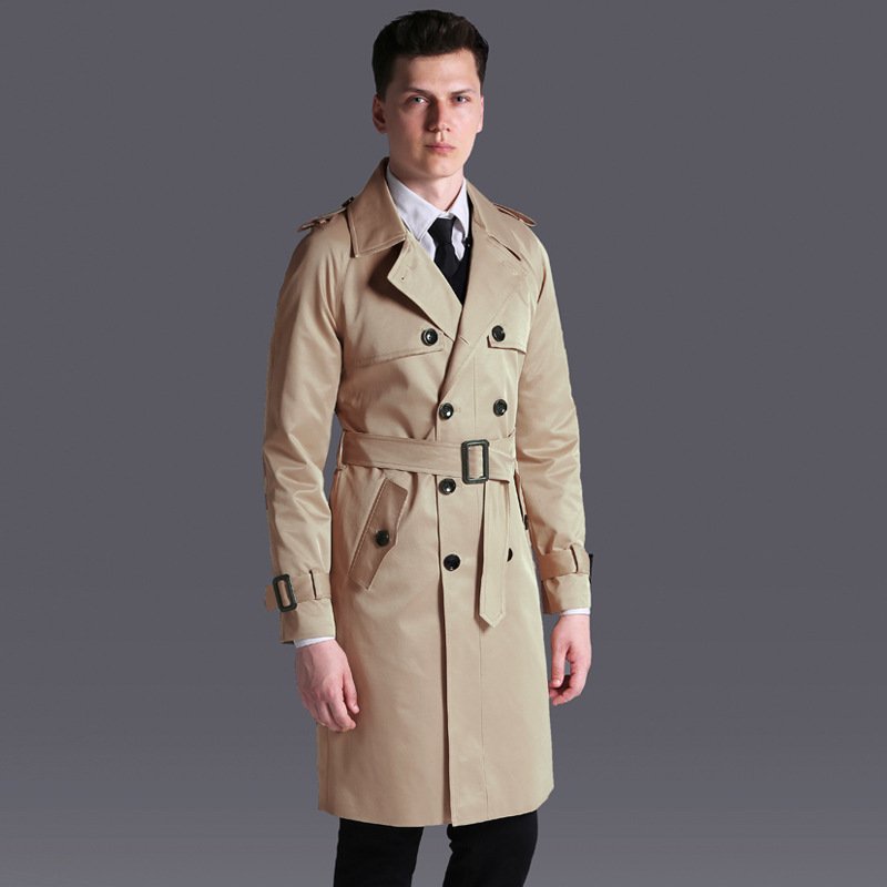 Men's Trench English Double-breasted Coat – Bild 4