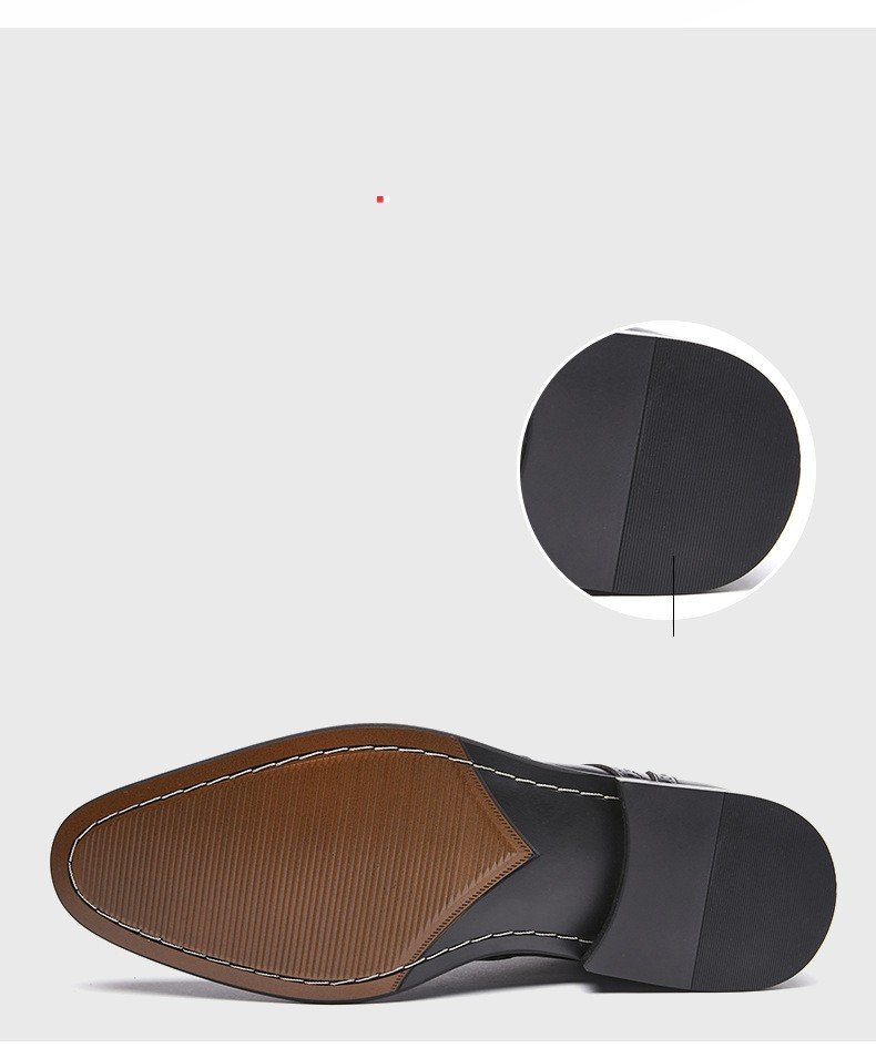 British Lace Up Block Carved Leather Shoes – Bild 7