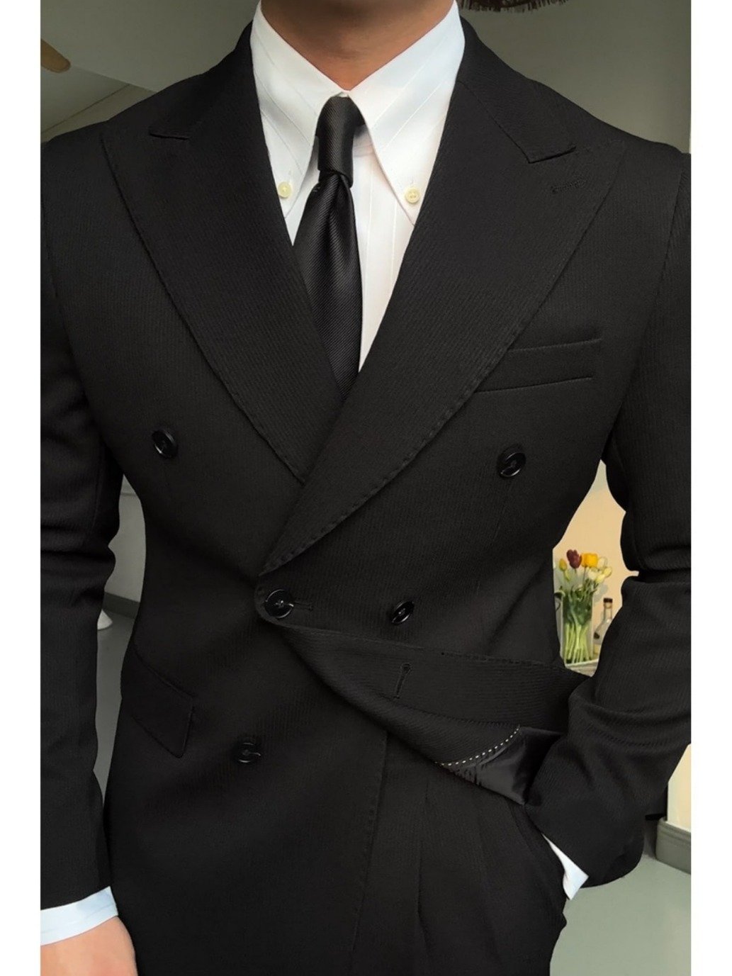 Spring Double Breasted Closure Collar Suit – Bild 6